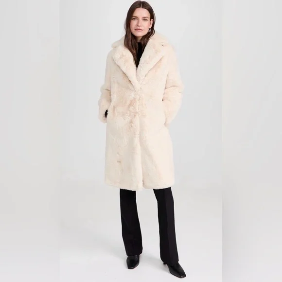 Apparis Steffi Faux Fur Long Coat - Women - Picture 6 of 16
